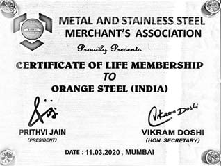 Certificate and Membership